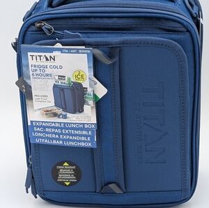 Titan Expandable Lunch Pack Cold Fridge with Ice Walls & Storage New - BLUE